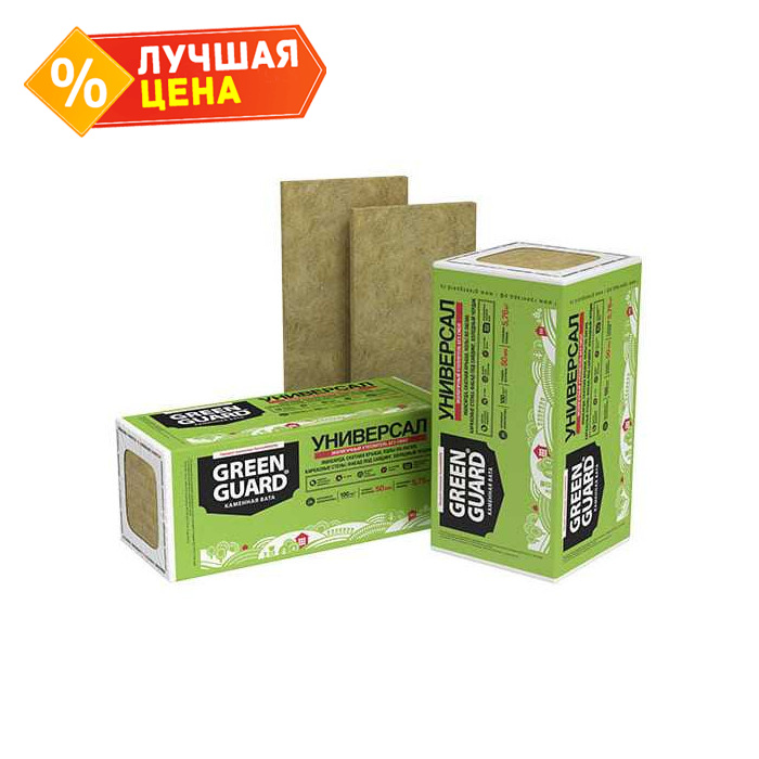 Базальтовая вата GreenGuard Универсал 70х600х1200