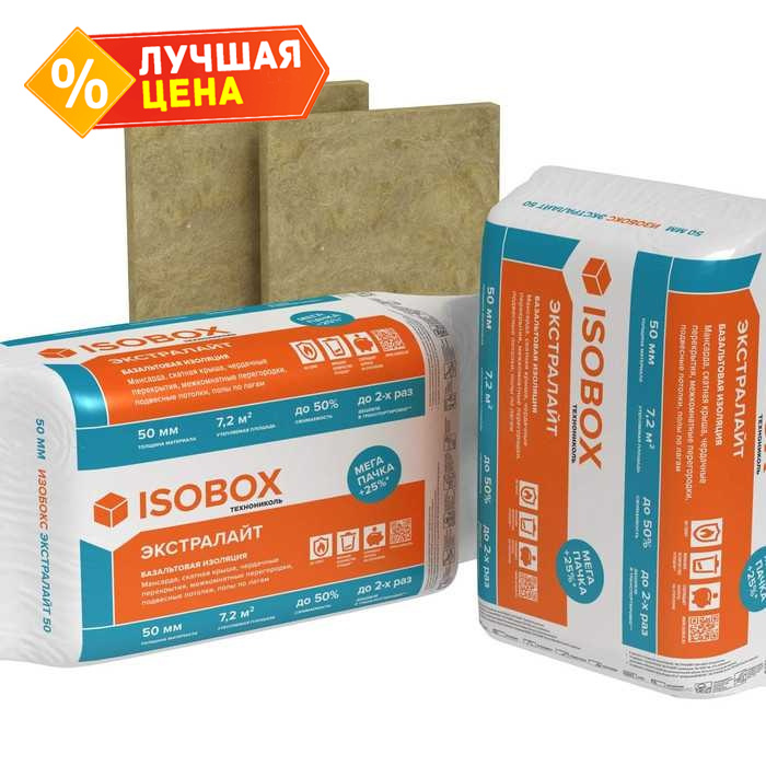 Утеплитель Изобокс Экстралайт 100х600х800