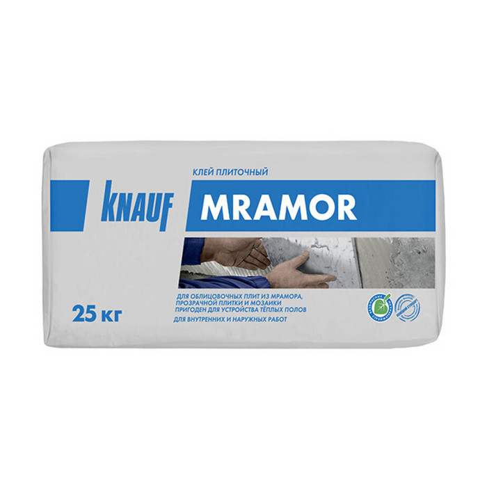 Клей для плитки/ керамогранита/ мозаики/ камня Knauf Мрамор белый класс С2 25 кг